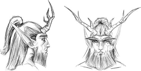 Elven Studies Character Drawings By Loris Stavrinides