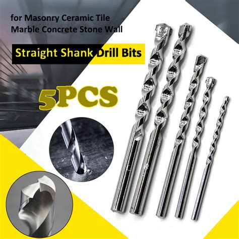 5pcs 456810mm Straight Shank Tungsten Steel Drill Bits For Masonry