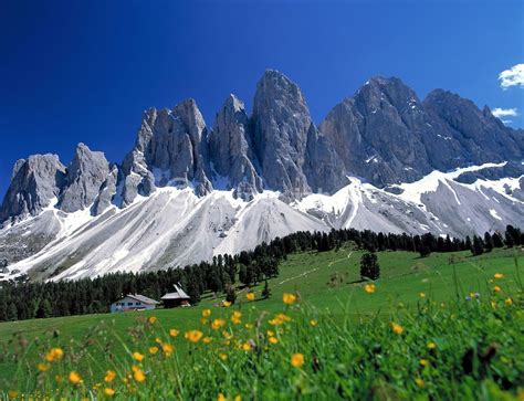 Odle Mountains Of Italy Dolomites Val Di Funes Le Odle