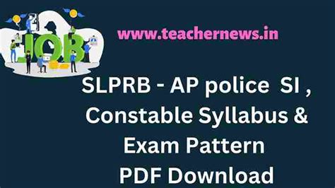 Slprb Ap Police Constable Si Syllabus Exam Pattern Pdf