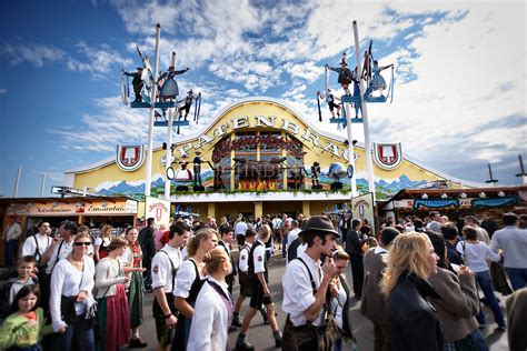 Photo Of The Crowds Outside The Spaten Tent For Oktoberfest In Munich