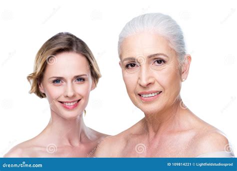 Naked Adult Daughter And Mother Stock Image Image Of Bodycare Smile