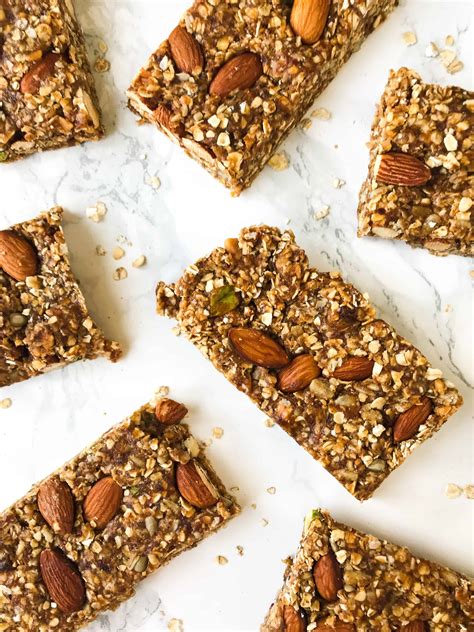 Roasted Nut And Peanut Butter Granola Bars Vegan And No Refined Sugar