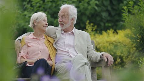 Romantic Older Couple Talk On Stock Footage Video 100