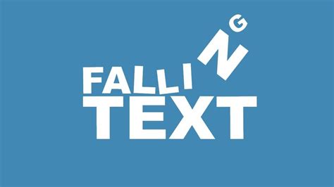 Falling Text Tutorial I Was Considering Using This Tutorial To Create
