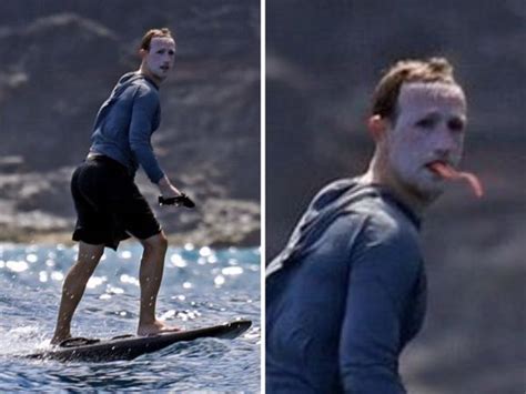 Facebook ceo mark zuckerberg became the center of attention on sunday after a photo of him surfing in hawaii — with an extremely pale face covered in sunscreen — was published online. Mark Zuckerberg surfing picture meme Mark Zuckerberg put on a ton of sunscreen while surfing in ...