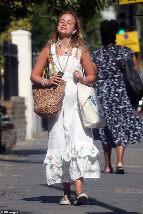 Catching Some Rays Lady Amelia Windsor Slips Into A Chic White Maxi Dress Daily Mail Online