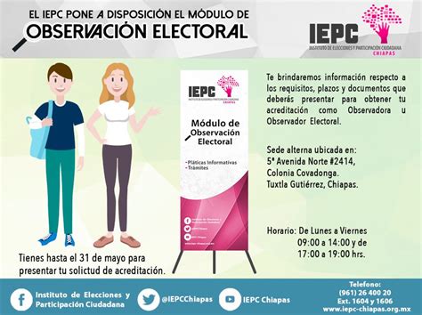 Convoca Iepc A La Ciudadan A A Participar Como Observadores Electorales