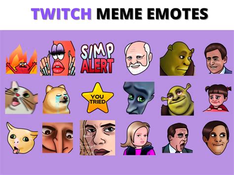 Twitch Meme Emotes Funny Memes Mega Bundles Discord Etsy