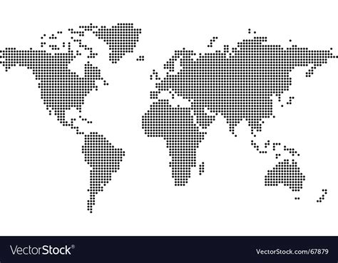 World Map Dot Royalty Free Vector Image Vectorstock