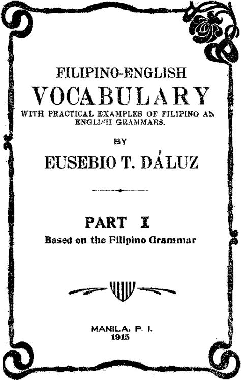The Filipino Language That Might Have Been Third Of A Three Part