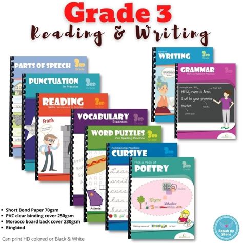 Grade 3 Reading Writing Workbook Worksheet Homeschool Learning
