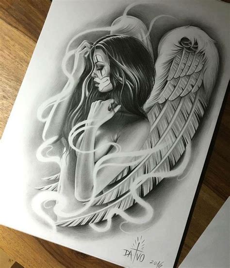 Pin By Brandy Brown On Chicano ️ Angel Tattoo Designs Beautiful
