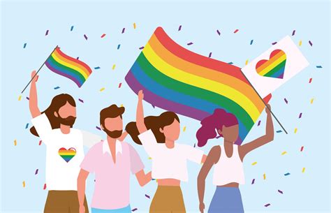 Lgbt Community Together For Freedom Celebration 665357 Vector Art At