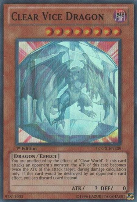 Yugioh Gx Legendary Collection 2 Single Card Super Rare Clear Vice
