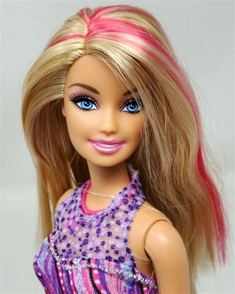 Mattel 1999 Fashion Barbie Blonde Pink Hair Party Dress Boots 12 Doll