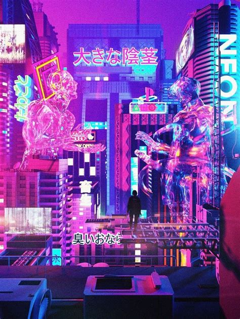 Neon Anime Aesthetic Cyberpunk Cyberpunk City Cyberpunk Concept Art