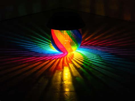 Mood Lights Rainbow Painted Solar Table Lamp Noveltystreet