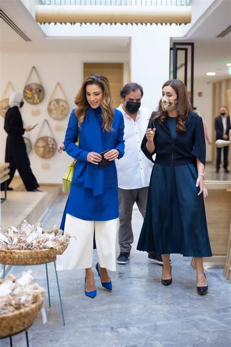 Queen Rania Al Abdullah Launched The 24th Jordan River Designs Handicrafts Exhibition The Real