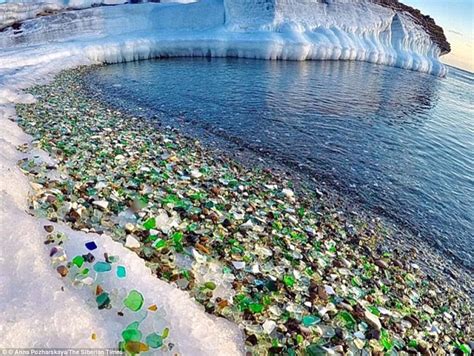 Russias Amazing Kaleidoscope Glass Beach Might Vanish Daily Mail