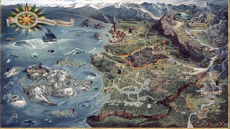 Hd Wallpaper Game Map Illustration The Witcher 3 Wild Hunt Nature