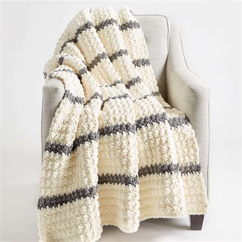 Bernat Pin Stripe Crochet Blanket Yarnspirations