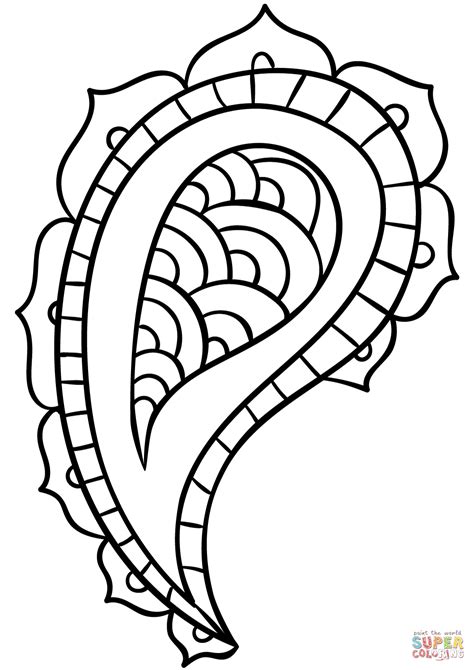 Free Printable Paisley Coloring Pages