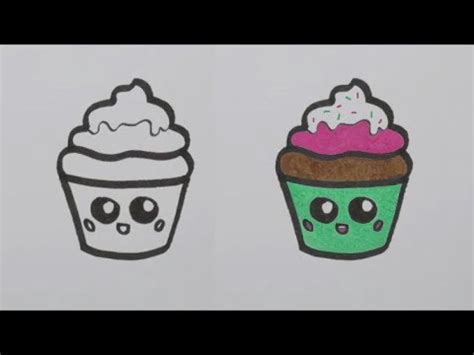 Dat is lastig te zeggen. Zo teken je een schattige cupcake! - How to draw a kawaii ...