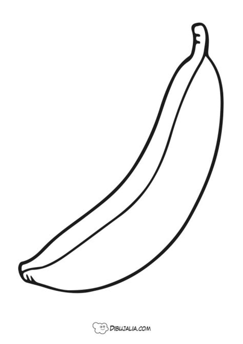 Banana o plátano Dibujo 2099 Dibujalia Dibujos para Colorear y