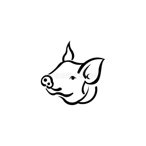 Pig Head Logo Or Icon Stock Vector Illustration Of Boar 174349160