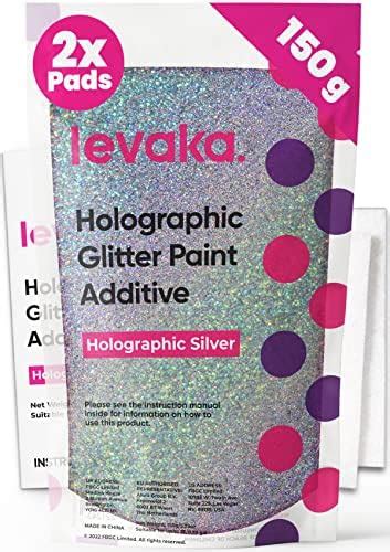 Silver Glitter For Paint 150g Holographic Glitter With 2 X Buffing