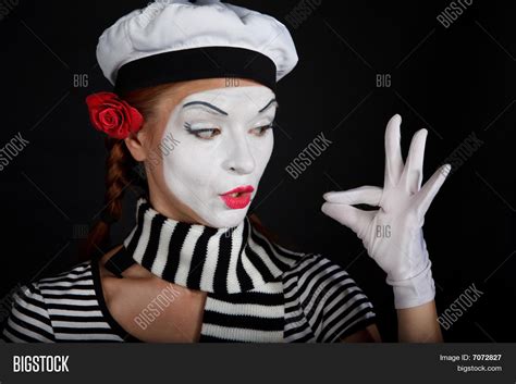 Portrait Mime Girl Image And Photo Free Trial Bigstock
