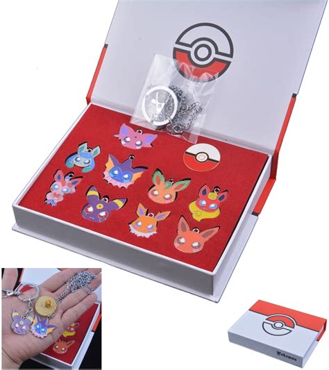 Pokemon Go Generation Pin Collection Set Of 10 Pcs Keychain Necklace