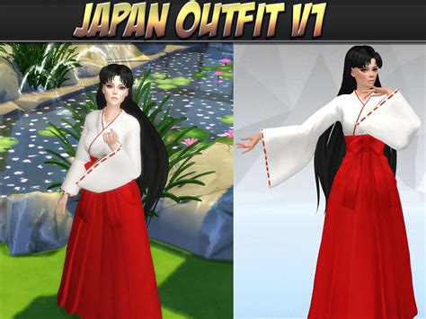 Sims 4 Japan Outfit V1 Japan Outfit Sims 4 Outfits