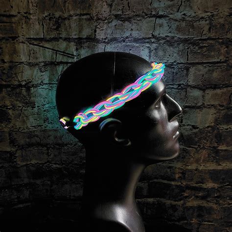 Rainbow Glow Headband Handmade Light Up El Wirepridelgbtqoutfit