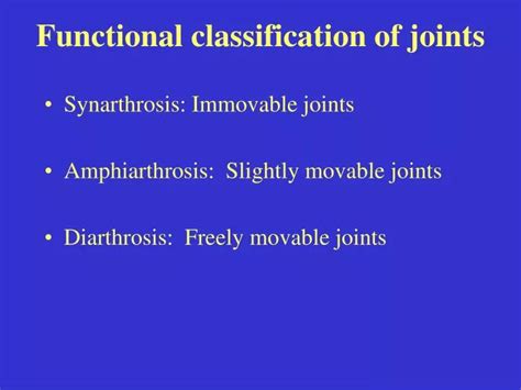Ppt Functional Classification Of Joints Powerpoint Presentation Free