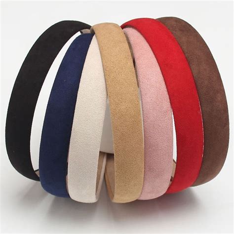 Faux Leather Wide Headband2cm Wide Soft Hairband Suede Headbands