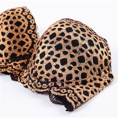 Buy Julexy New 2021 Sexy Lace Women Bra Leopard Print Push Up Underwear Women Abc Cup Soutien