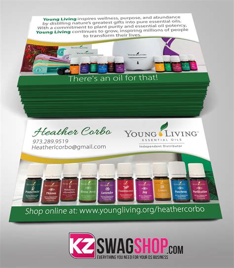 Young Living Business Cards Style 4 Kz Swag Shop