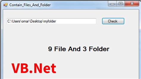 Vbnet Check If Folder Contains Files C Javaphp Programming