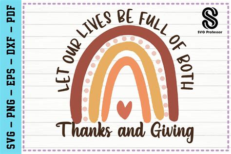 Thanks Giving Rainbow Thanksgiving Svg Graphic By Svg Professor