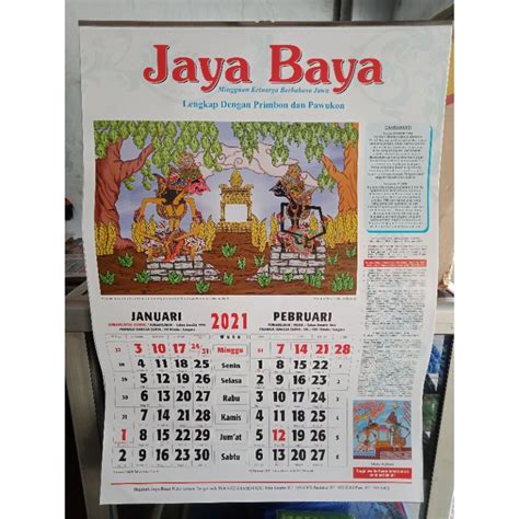 Kalender Jawa Jayabaya 2021 Shopee Indonesia