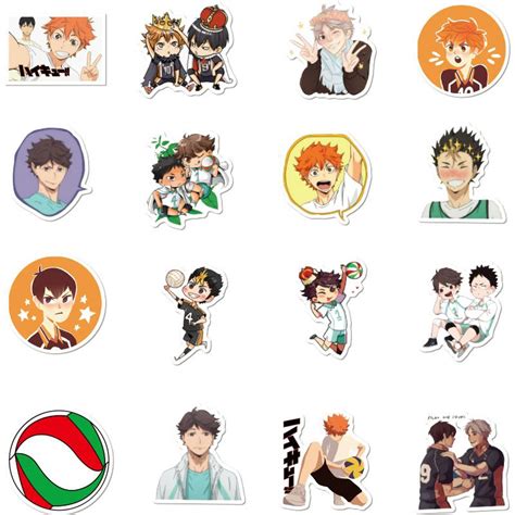 100pcs Anime Haikyuu Stickers Chutoral Haikyuuu Stickers Pour