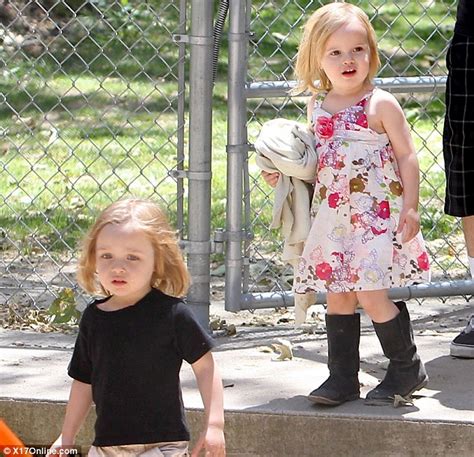 Brad Pitt Is The Doting Father As He Takes Twins Knox And Vivienne To