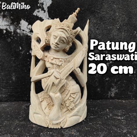 Jual Patung Saraswati Kayu 20 Cmpatung Saraswatipatung Dewi Saraswatipatung Kayusarasvati