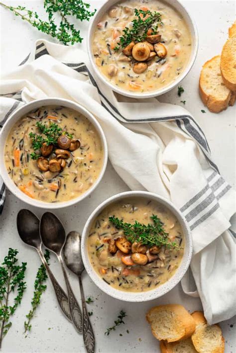 Creamy Mushroom And Wild Rice Soup Simply Quinoa