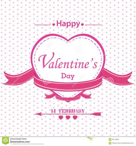 San Valentino Con Cuore Rosa Completo Isolato Su Fondo Bianco