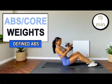 Min Weighted Abs Core Workout For Defined Abs Dumbbell Ab Workout Youtube