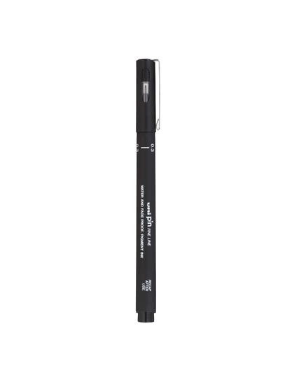Uni Pin Fineliner Pen 03 Mm Black Pack Of 12 Behal International