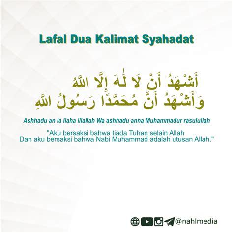 Bacaan Dua Kalimat Syahadat Dalam Bahasa Arab Latin Dan Artinya